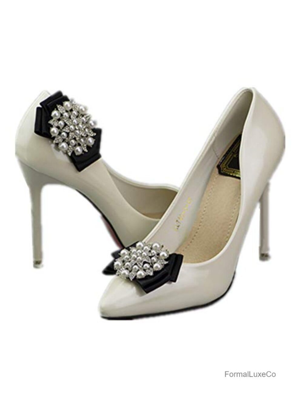 Rhinestone Pearl Flower Shoe Clips Crystal Buckles for Wedding Party